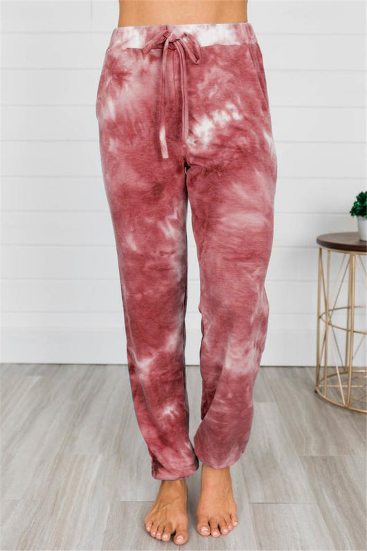Pantalones Casuales Tie-Dye Cintura Ajustable para Mujer - Image 5