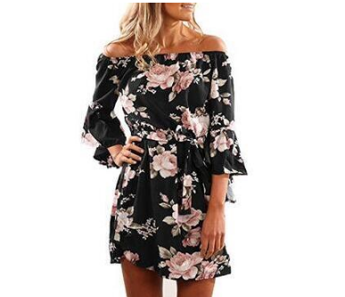 Vestido Suelto con Cinturón Estampado - Image 9