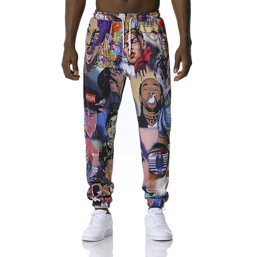 Pantalones de jogging estampados - Comodidad casual para el día a día - Image 17