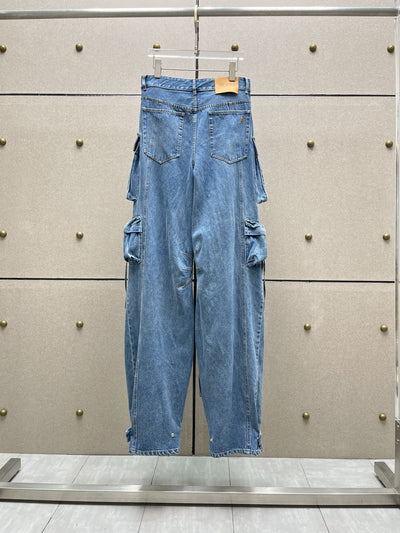 Pantalones Vaqueros Anchos para Mujer con Múltiples Bolsillos - Image 18