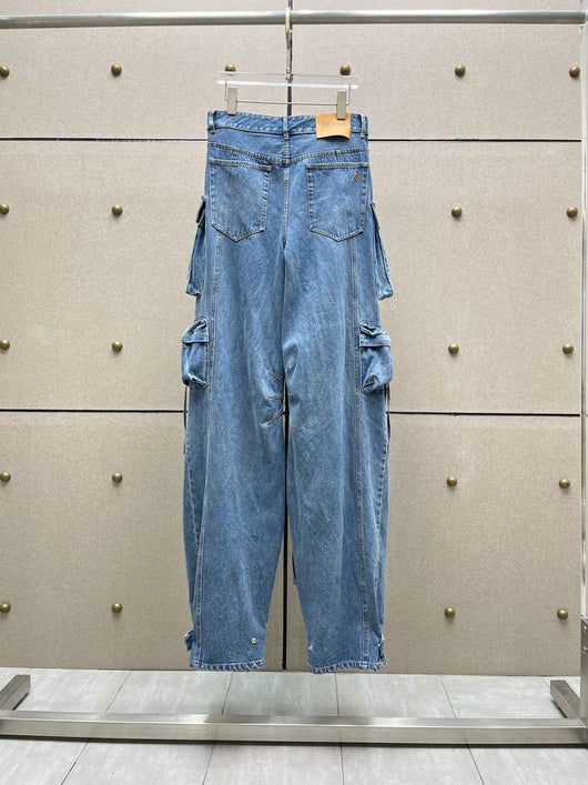 Pantalones Vaqueros Anchos para Mujer con Múltiples Bolsillos - Image 18