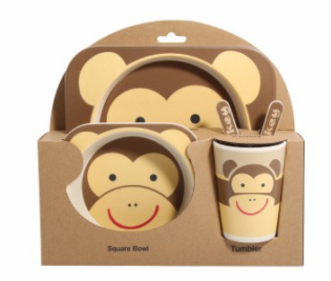 Juego de Vajilla Infantil 5 Piezas - Platos y Vasos de Fibra de Bambú Natural para Bebés - Image 18