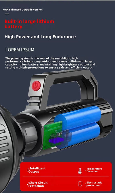 Linterna LED Recargable USB de Alto Brillo para Exterior - Image 7