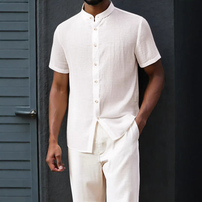 Conjunto Ejecutivo: Camisa Cuello Alto Transpirable y Pantalón Holgado - Image 2