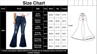 Jeans Acampanados Rotos con Elasticidad Premium para Mujer - Image 7