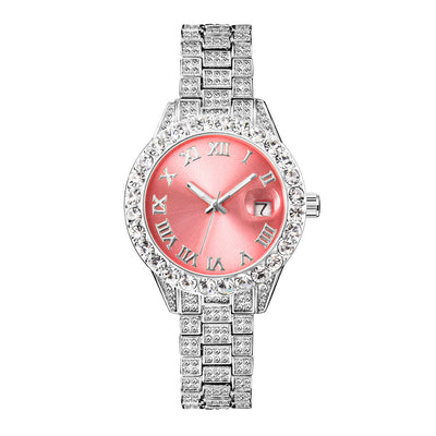 Reloj de Cuarzo para Mujer con Incrustaciones de Diamantes, Resistente al Agua y Esfera Luminosa - Image 7