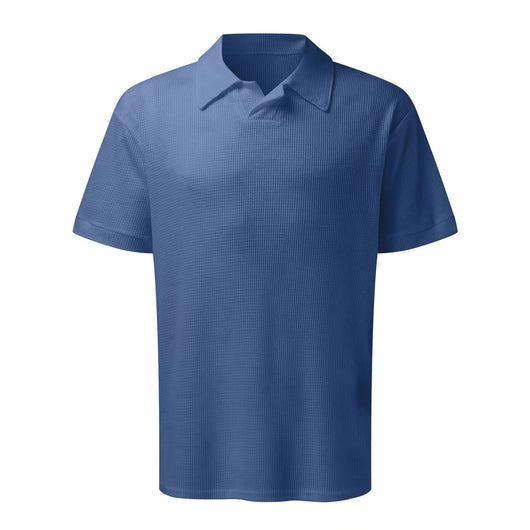 Set de 2 Polos Hombre Cuello V Manga Corta Estilo Waffle Casual - Image 5