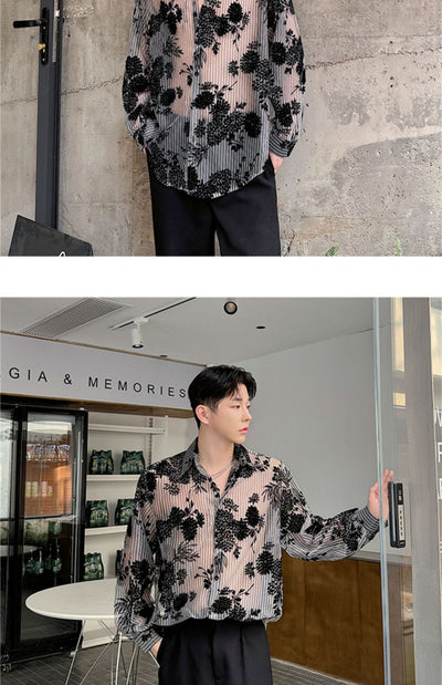 Camisa Casual Hombre con Tejido Calado Jacquard - Image 8