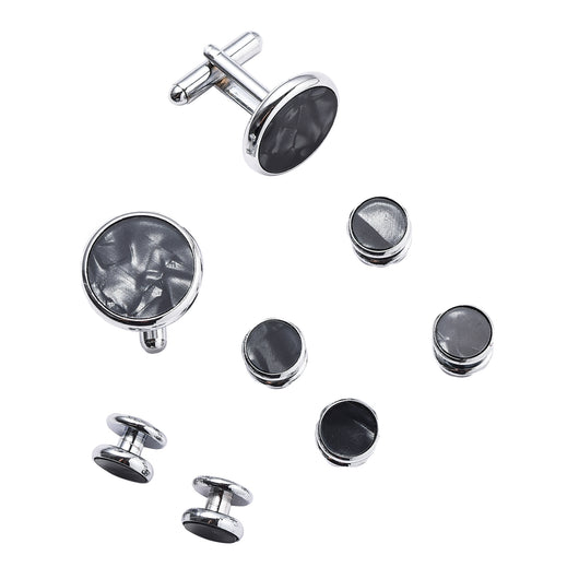Gemelos Franceses para Hombre Diseño Concha Drip Redonda - Set Combo de 8 Pares - Image 6