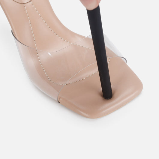 Sandalias de Tacón Alto con Tira al Tobillo y Diseño Transparente - Image 4