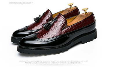 Zapatos Casuales Hombre Estilo Coreano con Borlas y Suela Gruesa - Image 3