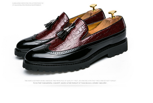 Zapatos Casuales Hombre Estilo Coreano con Borlas y Suela Gruesa - Image 3