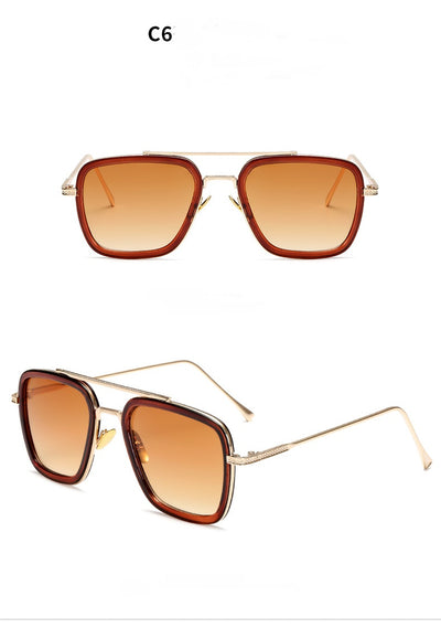 Gafas de Sol Cuadradas Metal para Hombre - Estilo Moderno Iron - Image 16