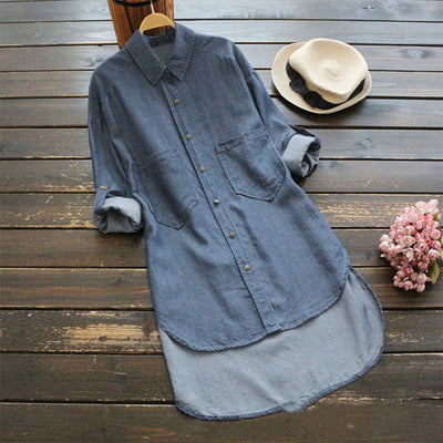 Short Vaquero Británico con Largo Irregular para Mujer - Image 10