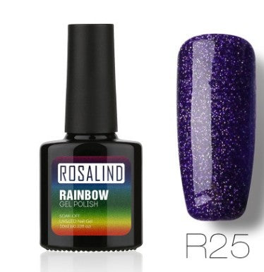 Esmalte de Gel Fotocurable ROSALIND sin Químicos - Sistema Arcoíris con Brillos - Image 33
