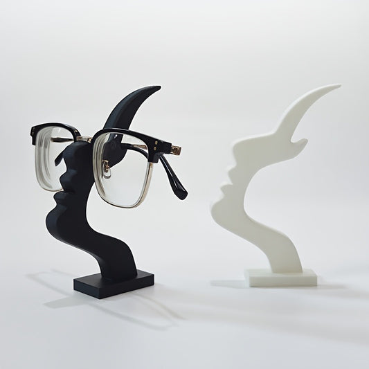 Soporte Decorativo con Gafas Perfil Humano - Ornamento de Escritorio