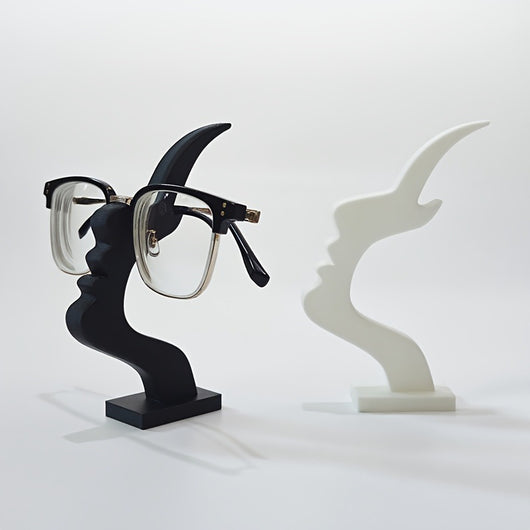 Soporte Decorativo con Gafas Perfil Humano - Ornamento de Escritorio