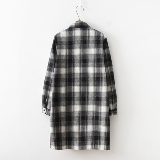 Camisa a Cuadros de Largo Medio para Mujer - Image 5