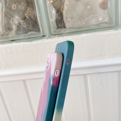 Funda iPhone Degradado Geométrico Pintura al Óleo - Silicona Suave Compatible con iPhone 12, 11, XR y más - Image 9
