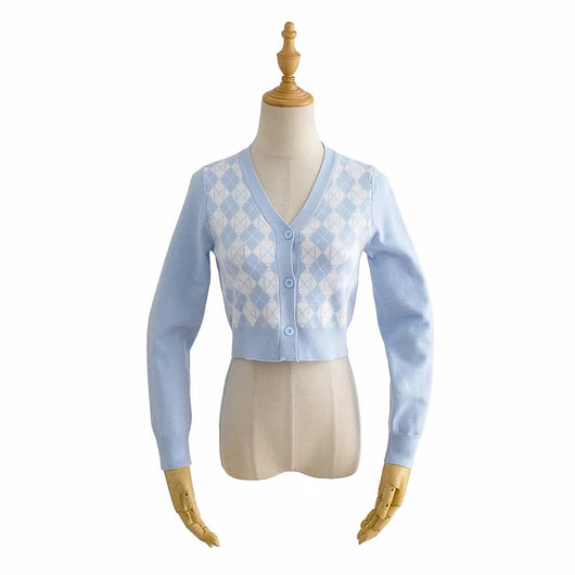 Conjunto Cardigan Tejido Manga Larga + Falda Corta - Image 2