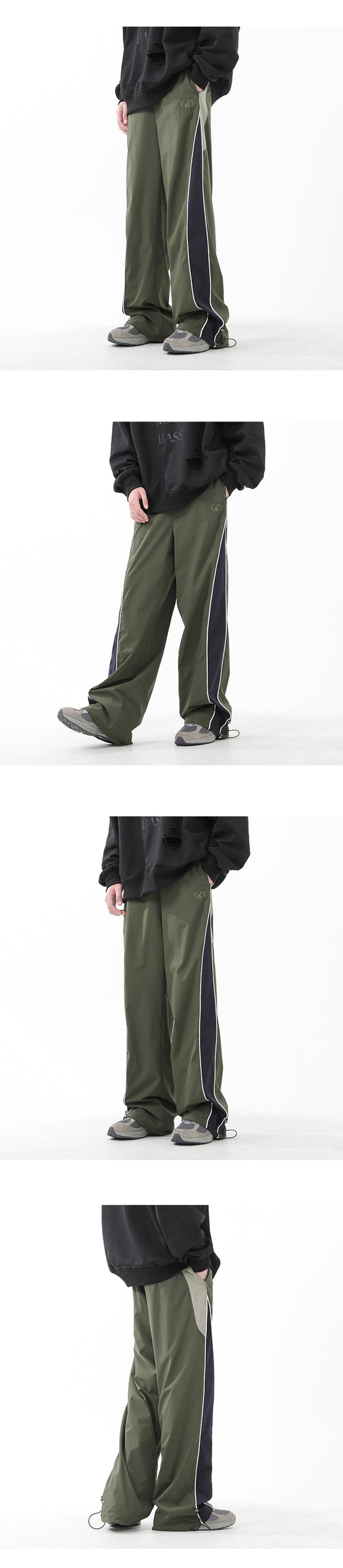 Pantalones Escolares Clásicos con Rayas Laterales para Hombre - Image 9