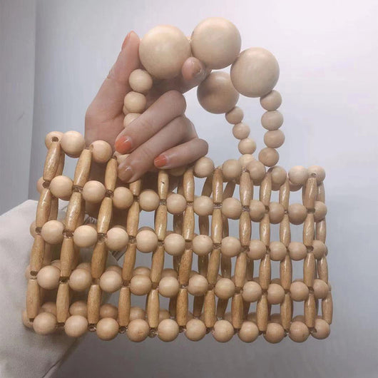 Bolsa Tejida con Cuentas de Madera - Image 11