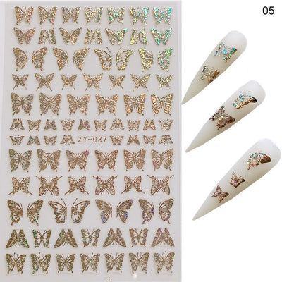 Calcomanías Láser de Mariposa para Uñas - Diseño Simulado Delgado - Image 15