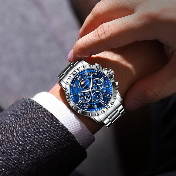 Reloj de Cuarzo Luminoso Impermeable para Hombre - Elegancia Profesional