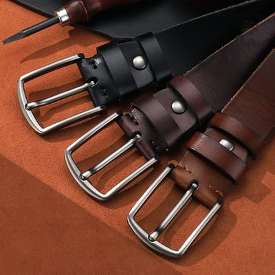 Cinturón de Cuero Premium con Hebilla de Aleación Reforzada - Image 2