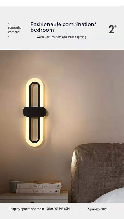 Lámpara LED Ovalada de Acrílico para Pared - Iluminación Moderna de Dormitorio - Image 13