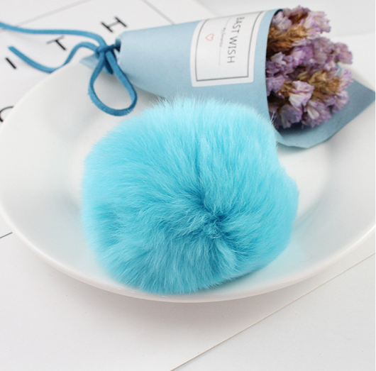 Llavero Pompón de Pelo de Conejo - Accesorio DIY Hecho a Mano - Image 8
