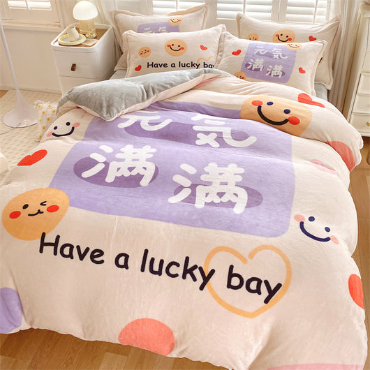 Juego de Cama Infantil de Terciopelo Suave con Diseño de Caricaturas - Image 29