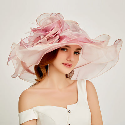 Sombrero Elegante Multicolor de Organza - Estilo Europeo y Estadounidense - Image 4
