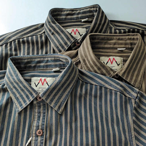 Camisa Casual de Algodón Vintage con Lavado Pesado para Hombre