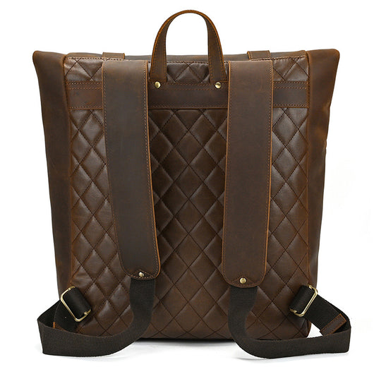 Mochila de Cuero Genuino Retro para Hombre - Gran Capacidad de Viaje - Image 13