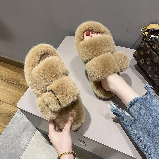Pantuflas Peludas con Suela Gruesa para Exterior - Image 13