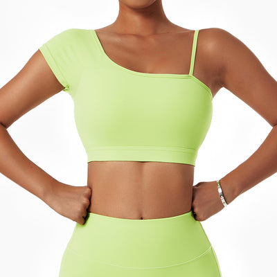 Conjunto Deportivo Mujer Yoga y Ciclismo con Top Deportivo Hombro Descubierto - Image 12
