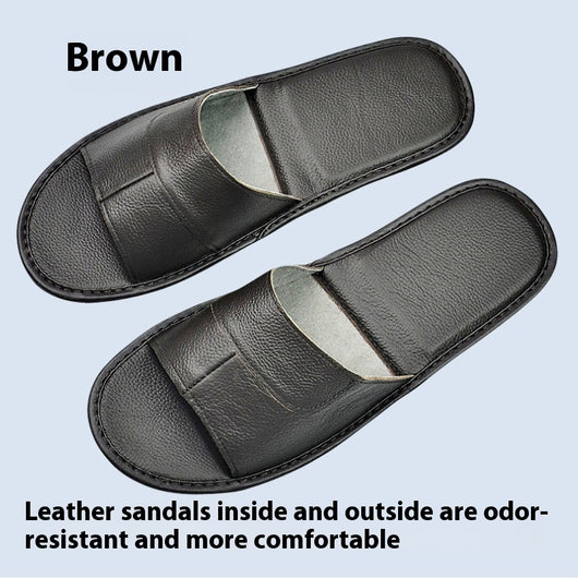 Sandalias de Cuero Premium con Suela Antideslizante para Casa - Image 6