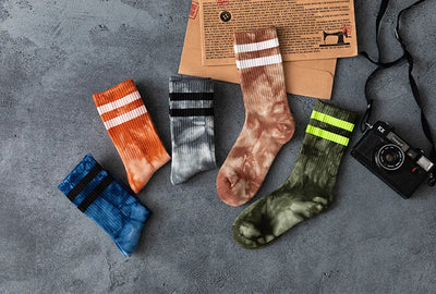 Calcetines para Parejas Tubo Alto Otoño Invierno con Diseño de Rayas - Image 8