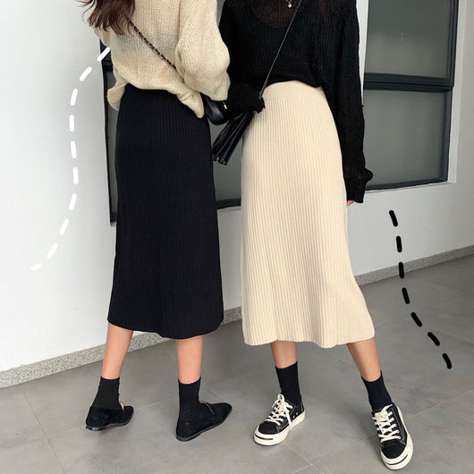 Falda Tejida Acolchada Midi para Mujer - Image 13
