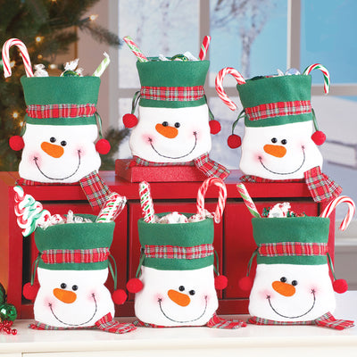 Bolsa de Regalo Navideña Muñeco de Nieve para Dulces