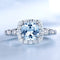 Anillo de Topacio Azul Plata Pura Diseño Europeo Moderno