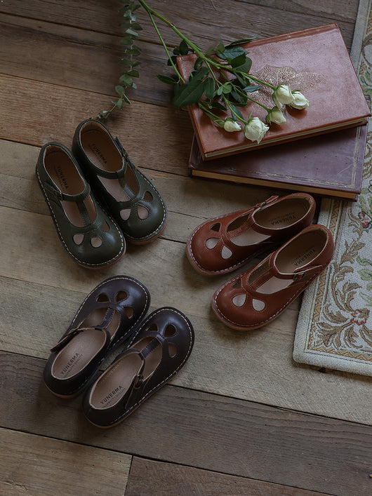 Zapatos de Cuero Calados con Velcro para Bebés - Image 4