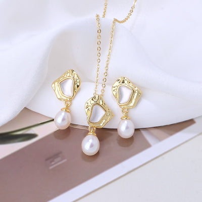 Aretes de Perla de Agua Dulce Estilo Barroco - Concha Madre Premium - Image 15