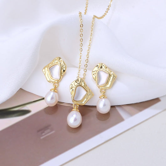 Aretes de Perla de Agua Dulce Estilo Barroco - Concha Madre Premium - Image 15