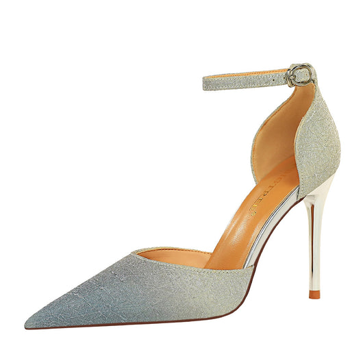 Zapatos de Tacón Alto Punta Fina Bicolor para Mujer - Image 9