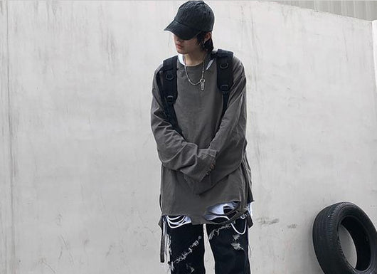 Pantalones Vaqueros Sueltos con Flecos - Estilo Urbano para Hombre - Image 6