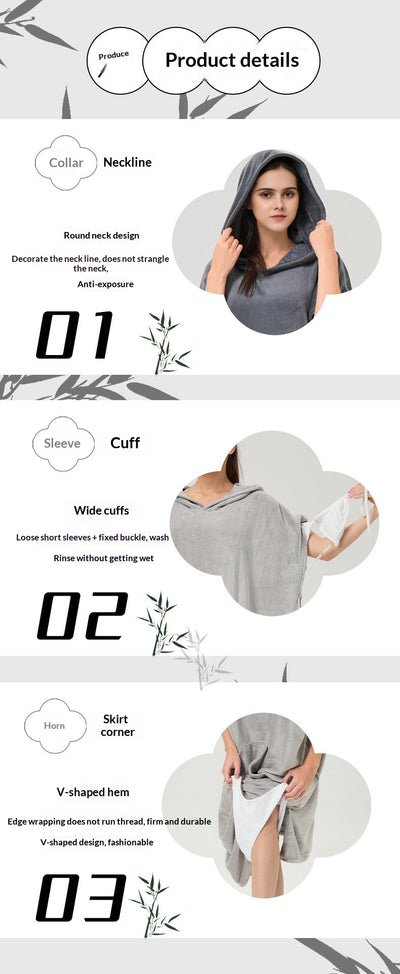 Poncho Toalla Multifuncional Absorbente de Secado Rápido - Image 13