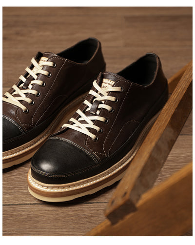 Zapatos Casuales de Cuero Genuino con Plataforma - Estilo Vintage Artesanal - Image 24