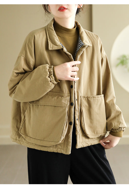 Abrigo Acolchado Talla Grande para Mujer con Bolsillos - Calidez y Comodidad - Image 17